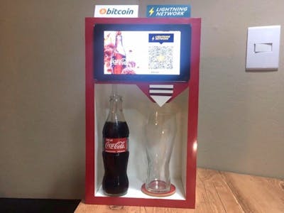 Coke Vending Machine with Bitcoin and Lightning Network