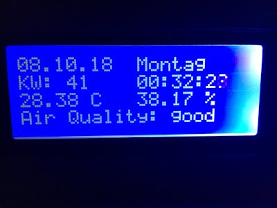 MyLCD20x4 Clock with Value-Added Information - BME680