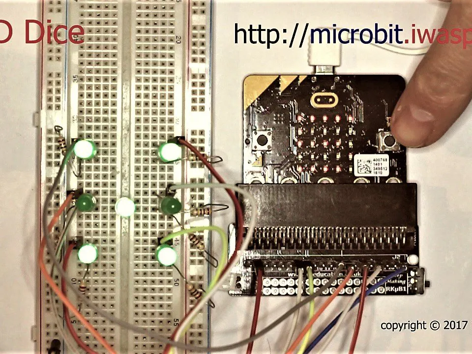 Micro Bit Dice Project Example Micro:bit Projects: LED Dice by IWASP. EU - Hackster.io