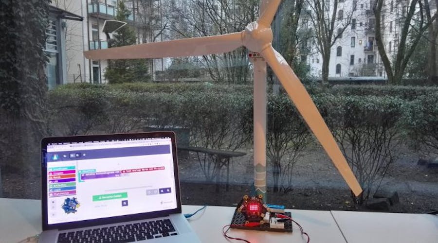 Calliope Mini als Messstation für Windkraft