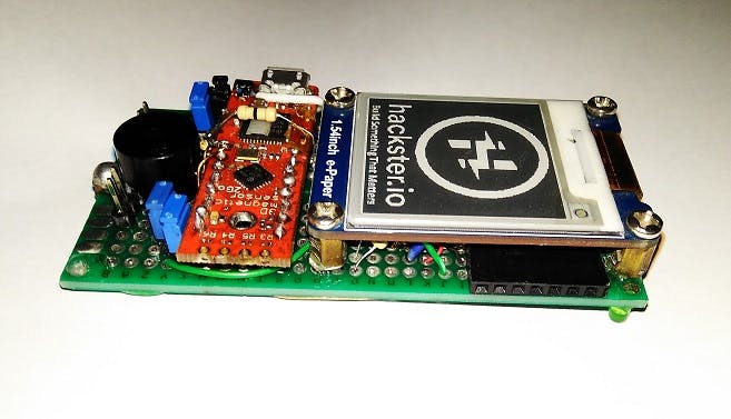 PWM, ADC, I2C, Serial outputs (black female header under the display)