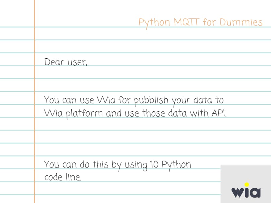 WIA: A Simple Way to MQTT in Python