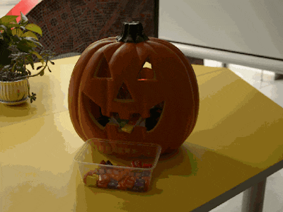 Scary Pumpkin Candy Machine for Halloween