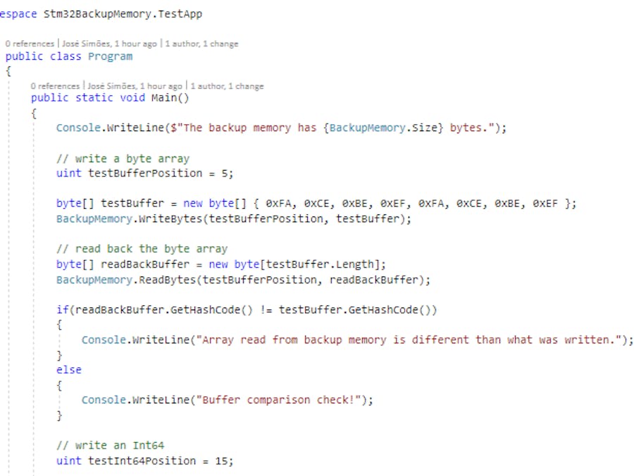 Accessing STM32 Backup Registers in nanoFramework
