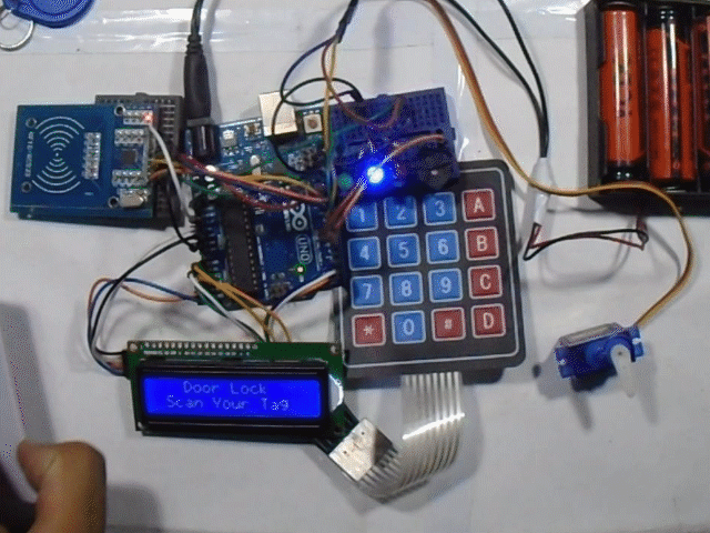 Rfid And Keypad Based Door Lock Using Arduino