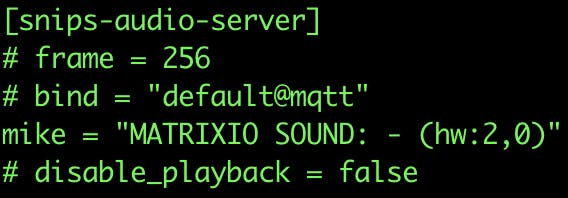 Snips.ai Microphone Configuration
