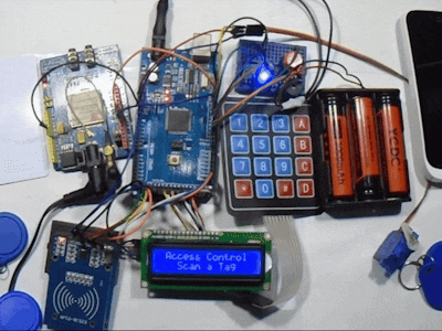 Arduino RFID and Keypad Based Acces Control and Alert System