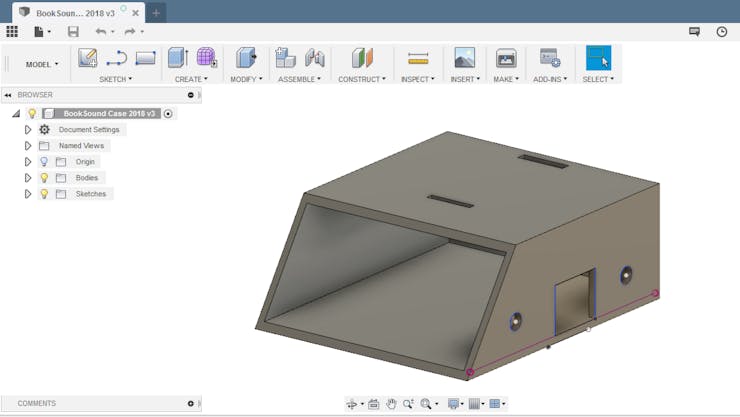 Fusion360 for modelling the custom case