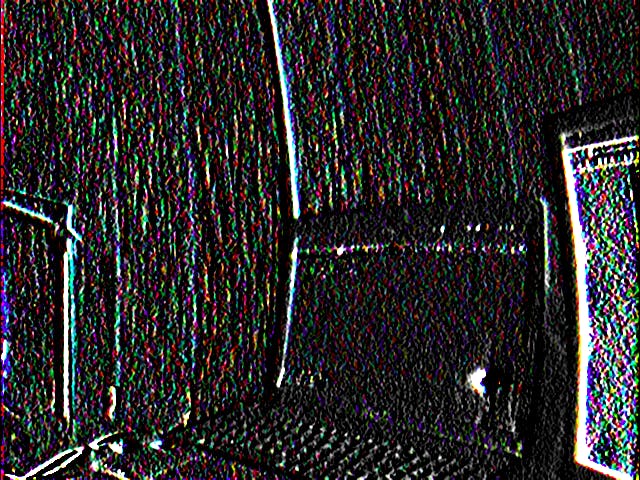 Sobel filter applied on the camera image