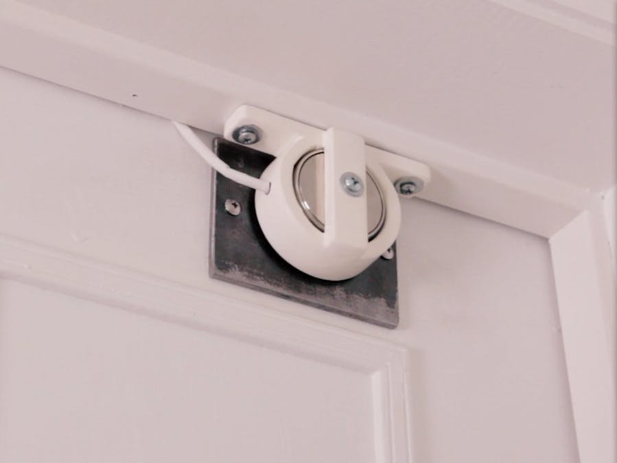 Magnetic Door Lock with Secret Knock, IR Sensor, & Web App