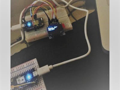 Temperature Monitor and Display with Two Particle Photons