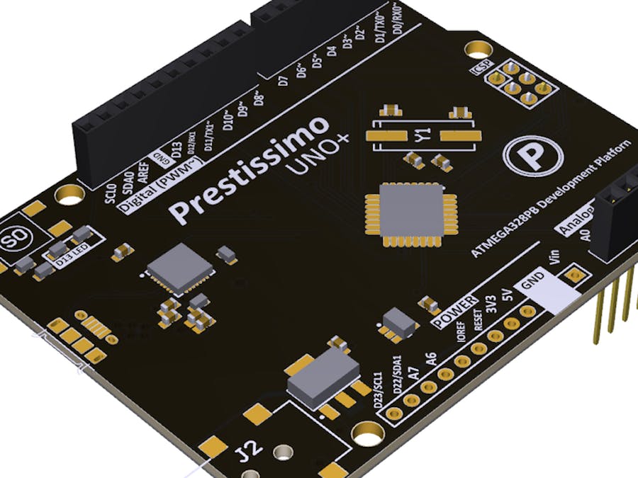 Prestissimo Uno+: Uno w/ More I2C UART SPI ADC IO PWM