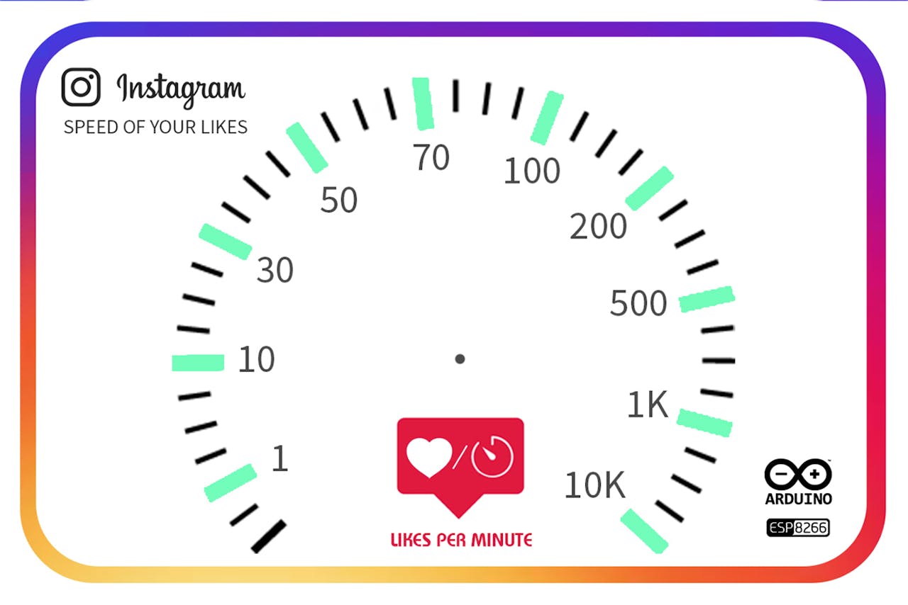 instagram follower counter with arduino -    - instagram follower counter with arduino