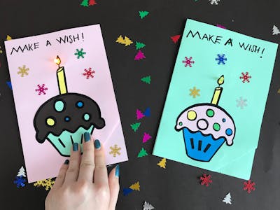 Let's Make a Paper Circuit Birthday Card
