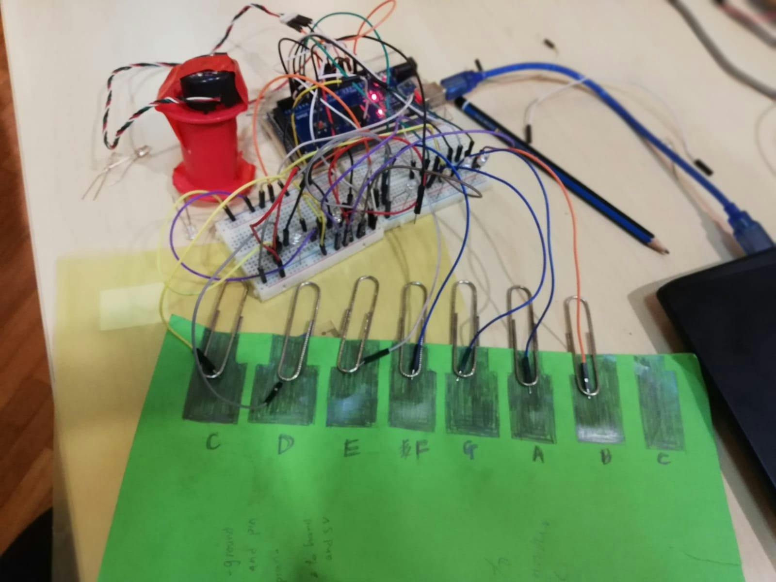 Touch Sensing Paper Piano