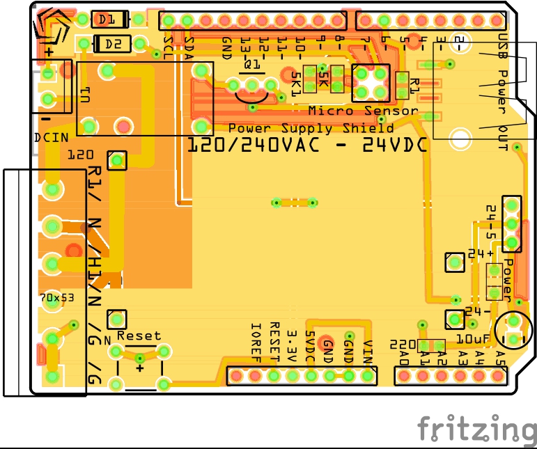 fritzing power supply