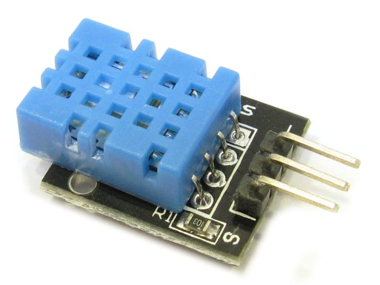 Temperature Humidity Sensor Module DHT11 With PCB, 0 to 100% RH