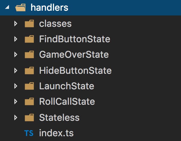 the Stateless subdirectory contains generic handlers that don't need a state assigned to them (Fallback, LaunchRequest, etc.)