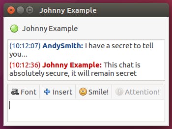 Secure P2P chat