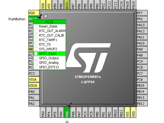 STM32F0 Push Button to Switch ON LED - Hackster.io