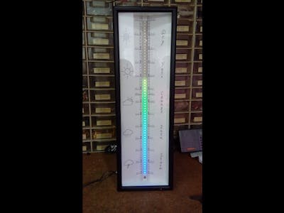 Arduino Analog Style Barometer with WS2812 and BMP085