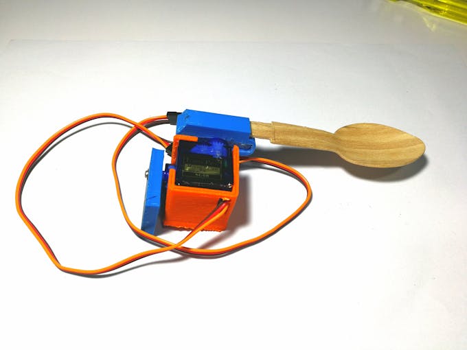 Fit Spoon on 3d printed Part as shown
