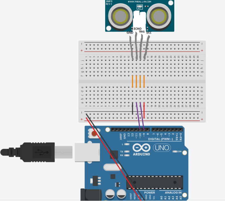 arduino simulator with hc-sr04 arduino simulator with hc-sr04