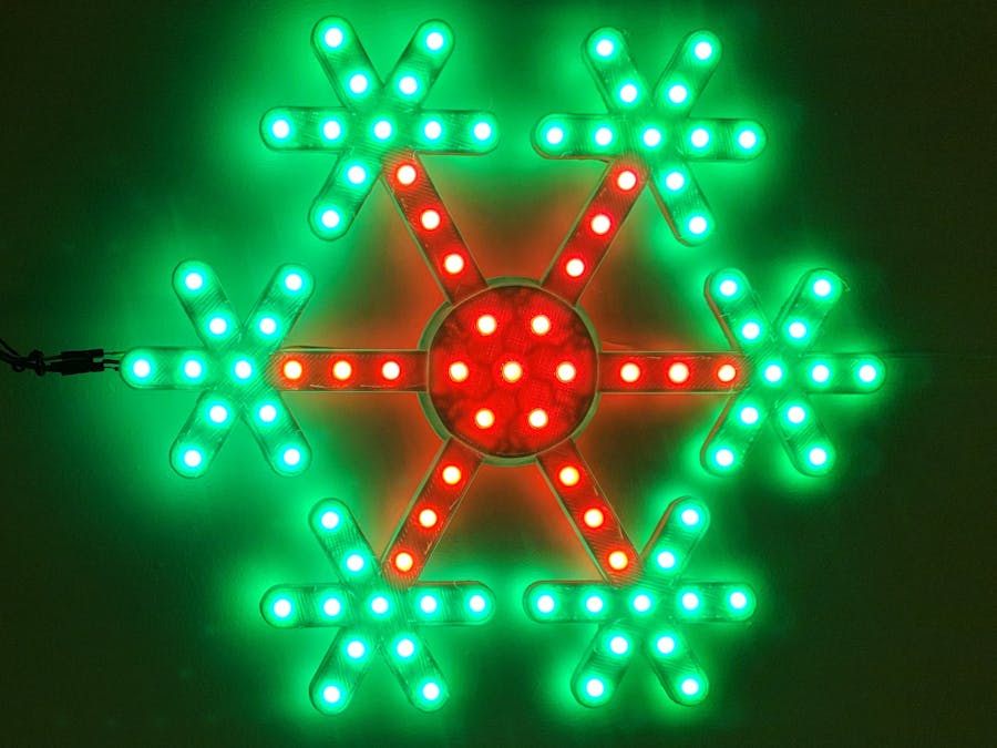 RGB LED Snowflake with Arduino Uno