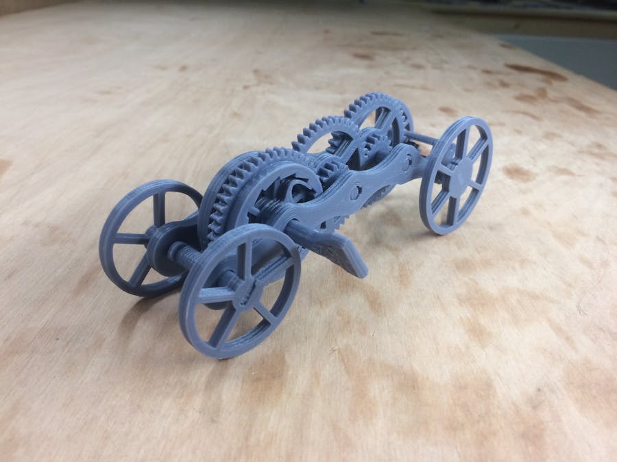 Fully 3D-Printable Wind-Up Car Gift Card