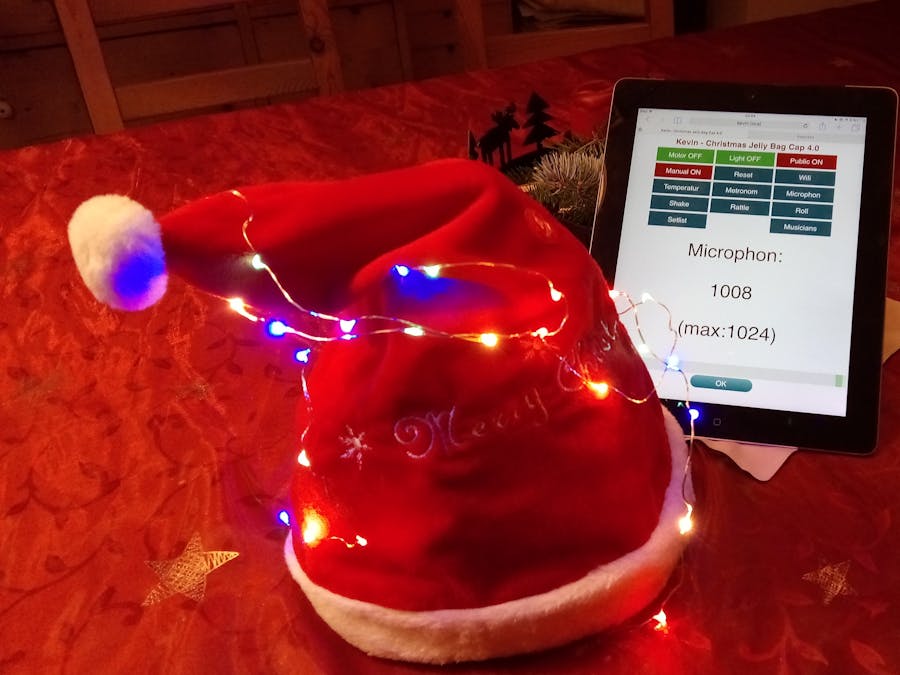 Interactive WiFi-Controlled Dancing Christmas Hat