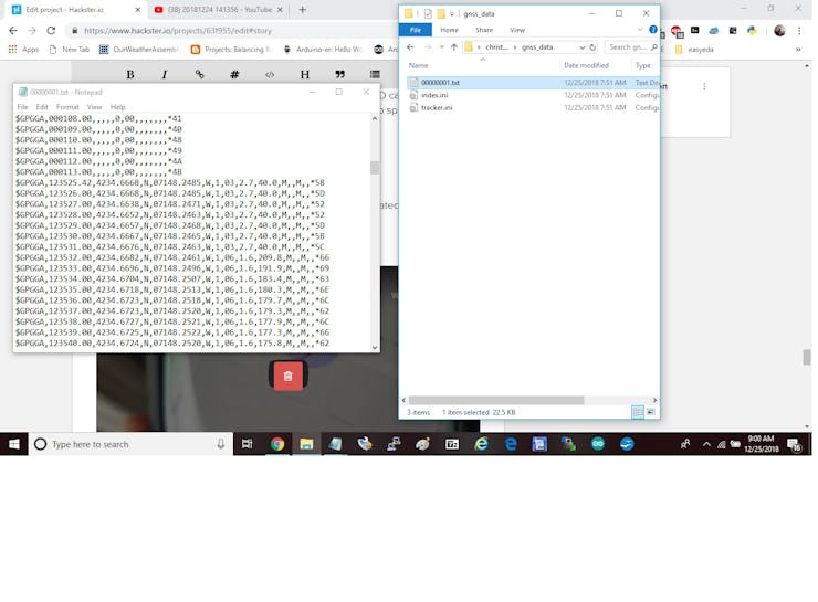GNSS_Tracker DEMO locked on in approximately 120 seconds