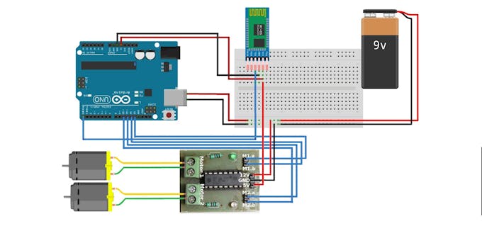 Bluetooth Controlled 2-Motor Car/Bot Using Arduino - Arduino Project Hub