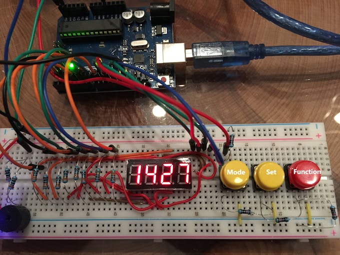 Alarm Clock With Stopwatch Arduino Project Hub 1669