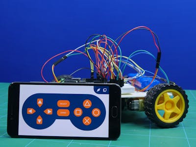 4-Wheel Robot Made With Arduino Controlled Using Dabble