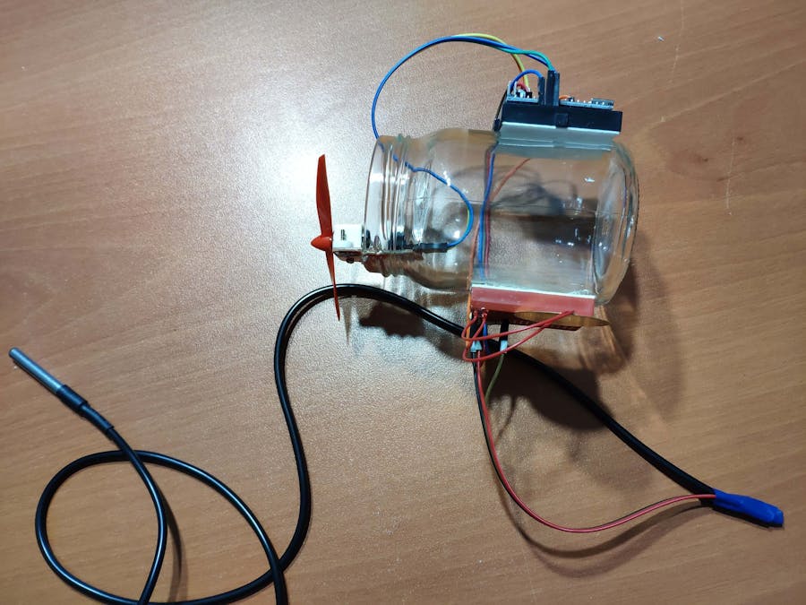 Jar Temperature Detector and Cooling Fan