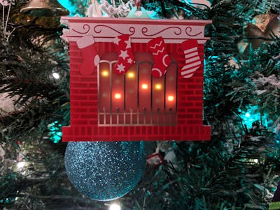 Festive Fireplace PCB Ornament