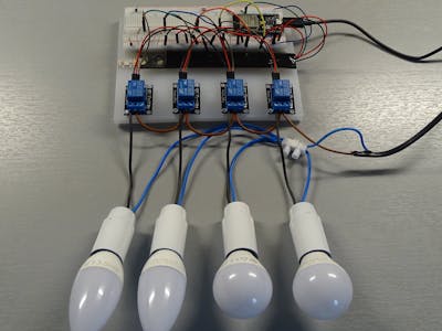Arduino with NeoPixel Optocouplers Controlling Many Relays