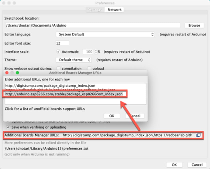 Using NodeMCU ESP2866 Boards with Arduino IDE Sketches
