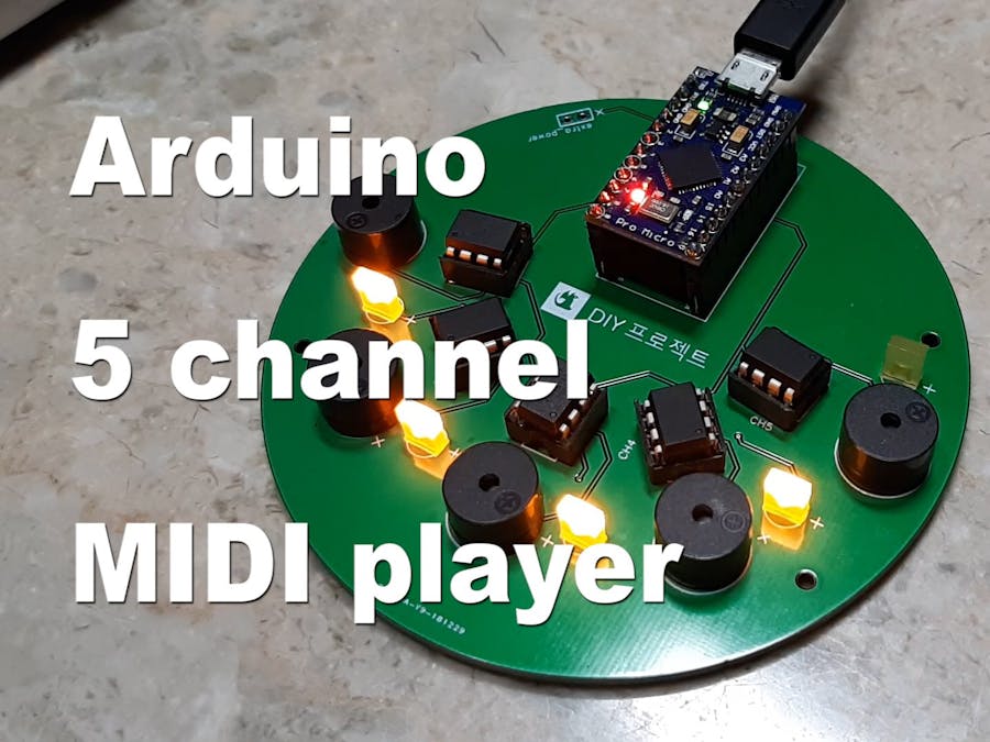 Arduino 5-Channel MIDI Player