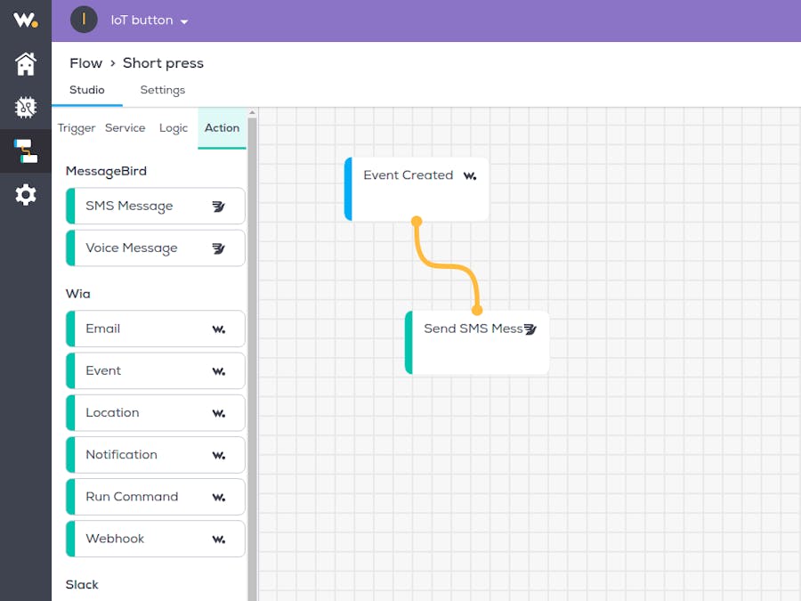 Wemos D1 mini ESP8266 Smart IoT Button with MessageBird