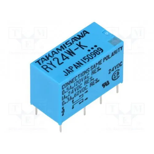 MINI RELAY DPDT RY-24W-K-UL 24VDC 8PIN 2POLES 1A