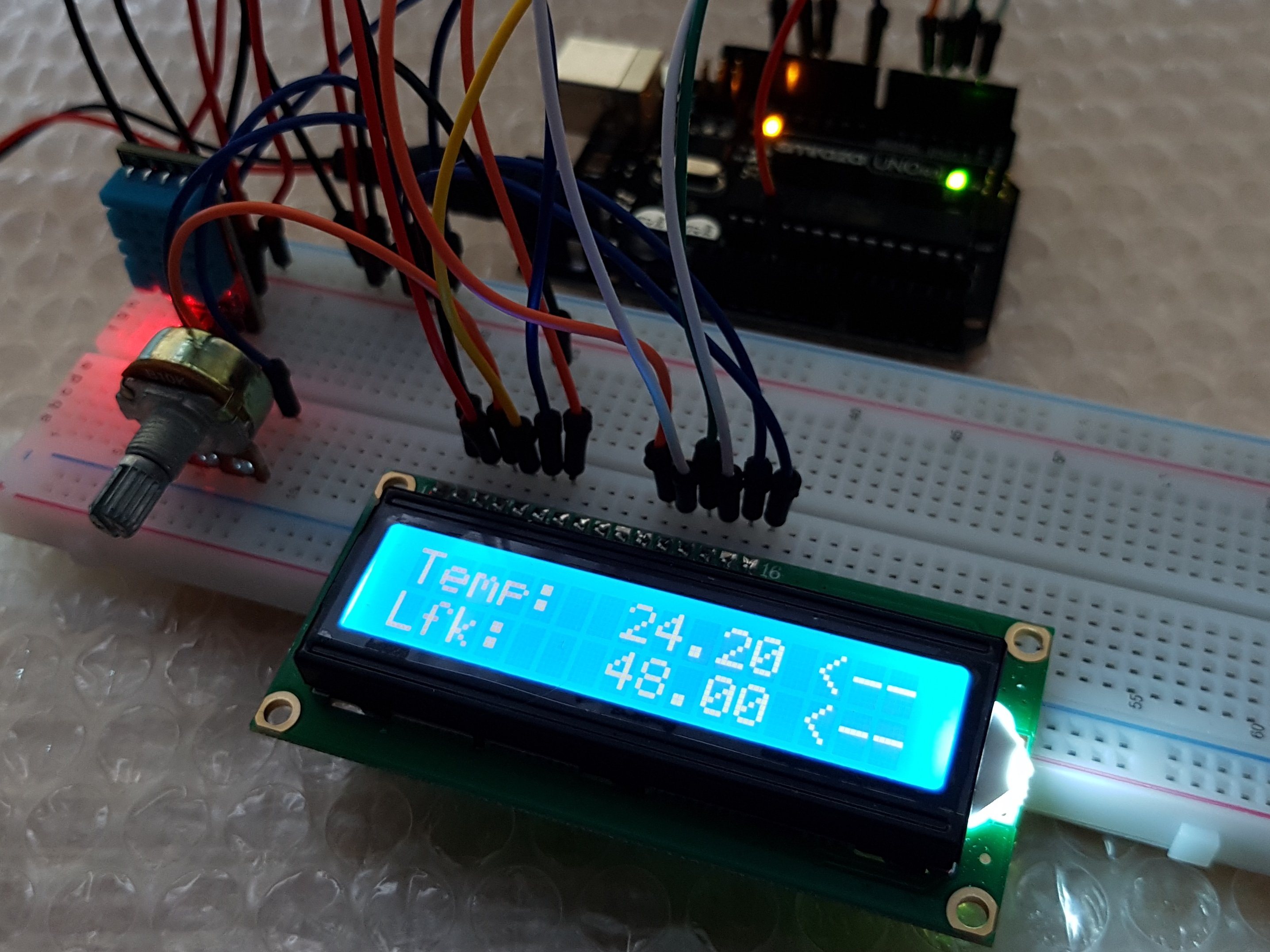 Temperature And Humidity (LCD | DHT11) - Arduino Project Hub