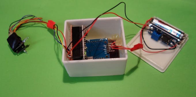 Mounting of Arduino and Matrix LED in the housing