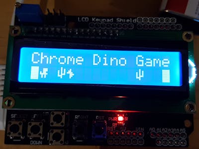 The Chrome Dino Game on an LCD Shield