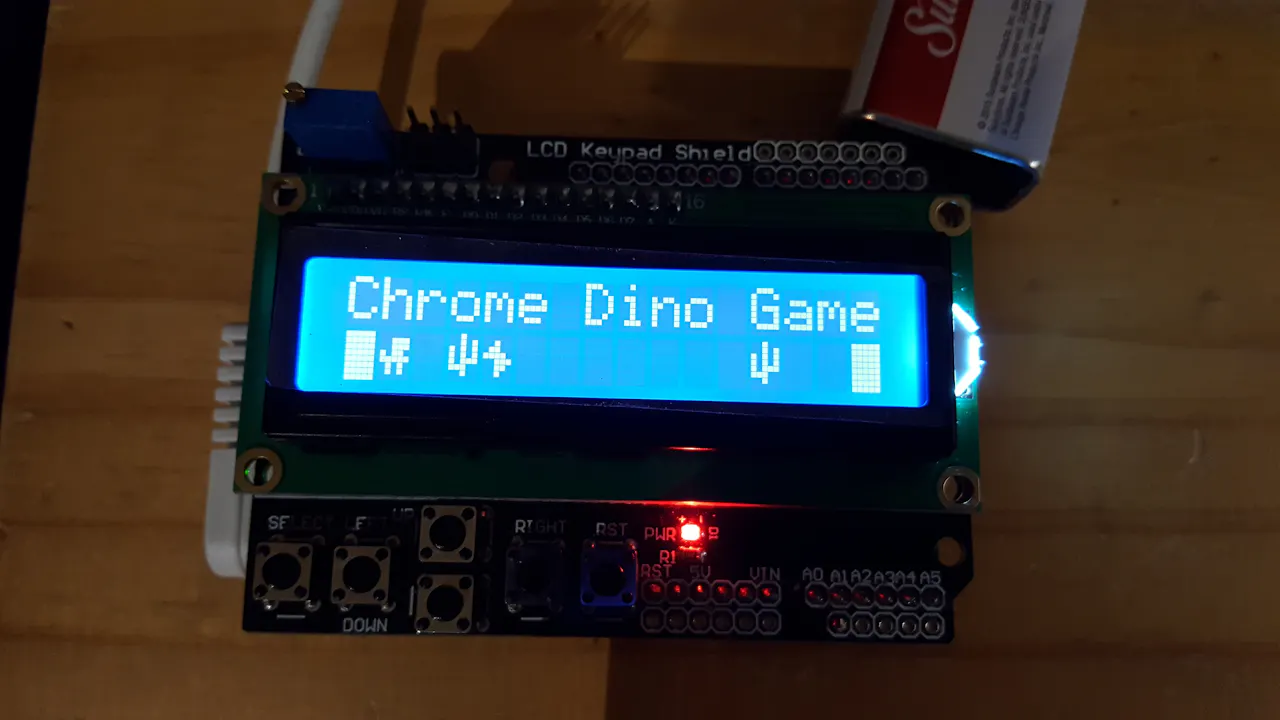 The Chrome Dino Game on an LCD Shield - Hackster.io