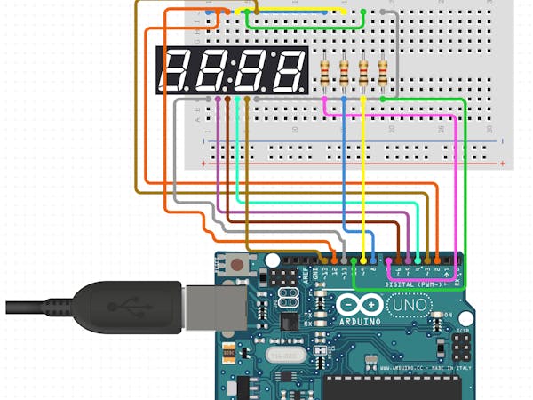 Interfacing a 4-Digit 7-Segment Display - Arduino Project Hub