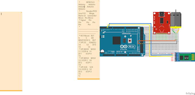 Rfid Two Card Door Lock And Bluetooth Control Arduino Project Hub