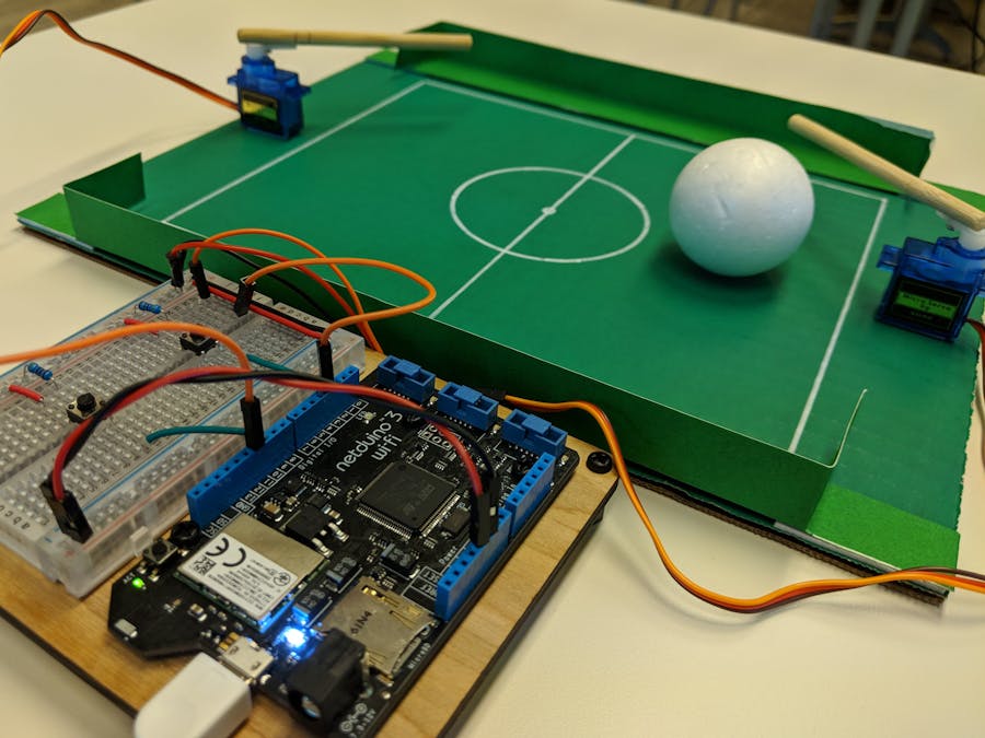 Play Soccer with Netduino Using Servos and Push Buttons