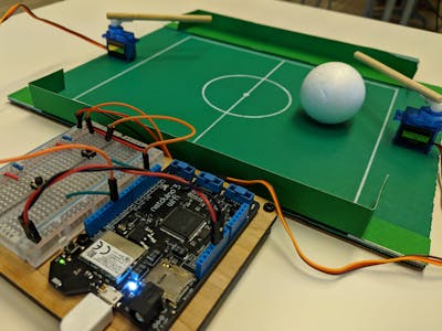 Play Soccer with Netduino Using Servos and Push Buttons