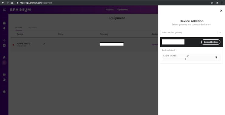 Associate Device Page
